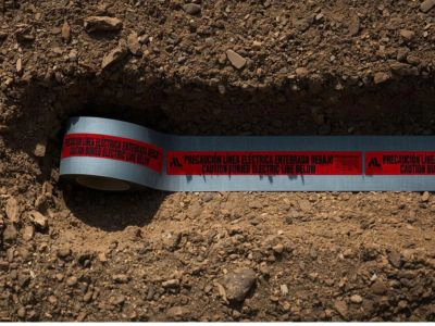 Cinta detectable de aluminio para señalizar cables enterrados